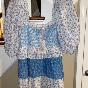 Loveshackfancy Mini tiered dress size Large